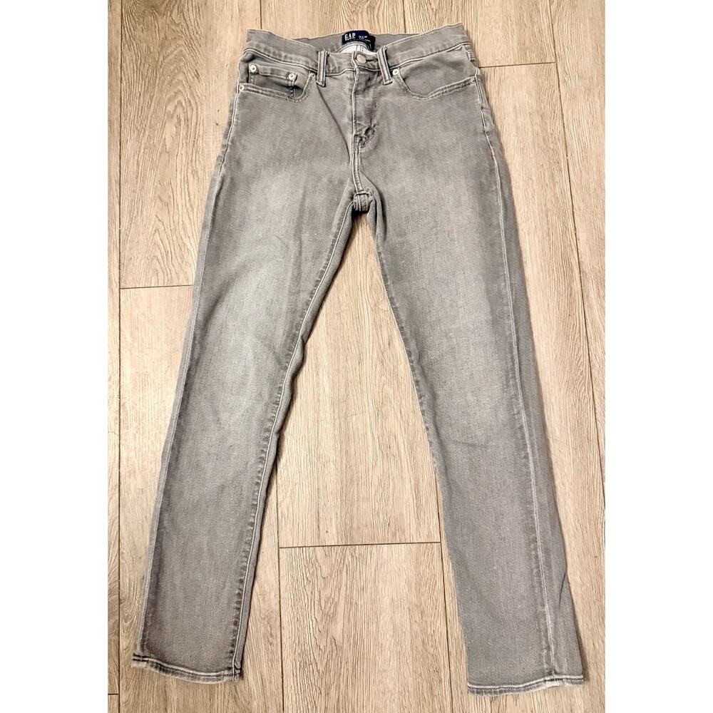 Gap Denim Mens Slim Jeans 28x30 Soft Wear Gray Wash Stretch Casual Medium Wash
